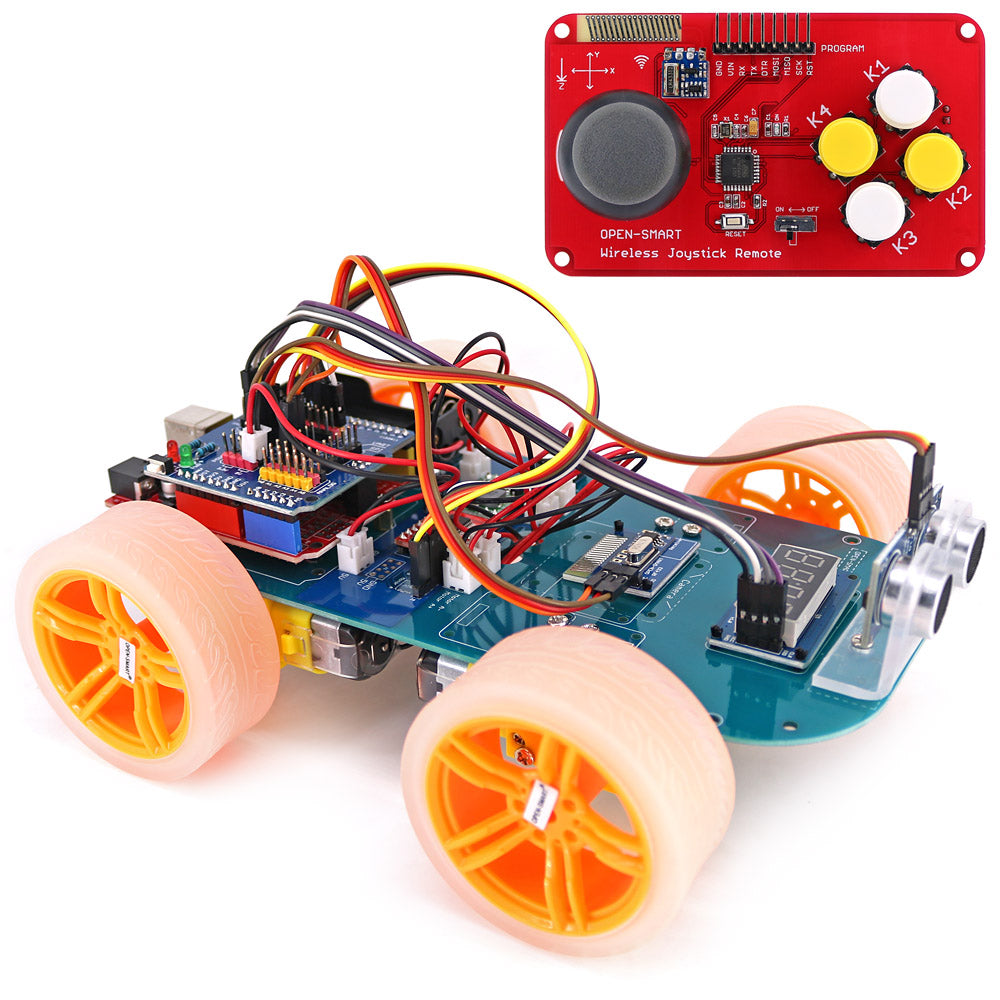 Joystick Car Frame Module OPEN-SMART 4WD Wireless JoyStick Remote Control Smart Car Kit with Tut ...