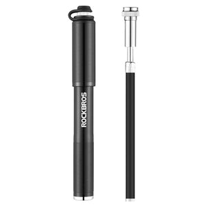ROCKBROS Bicycle Pump Aluminum Alloy Mini Portable Light Air Pump for Bike - Black