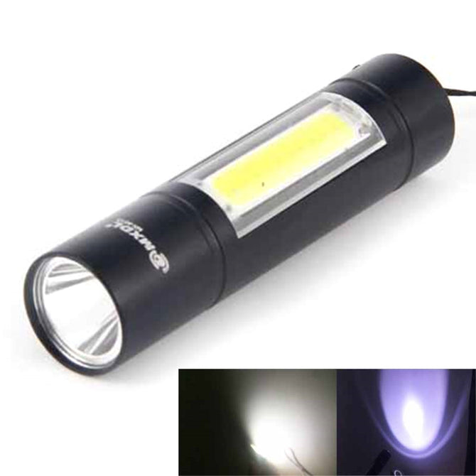Mini 800MA USB Charging Bright Flashlight w/ Built-in 14500 Battery for Outdoor Lighting - Black