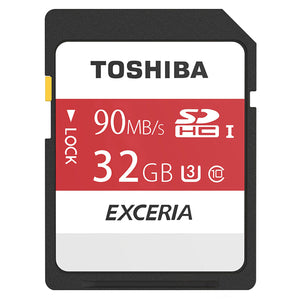 Toshiba Exceria THN-N302R0320C4 32GB SDHC 90MB/s UHS-I U3 Class 10 4K SD Card