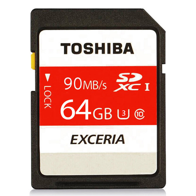Toshiba Exceria THN-N302R0640C4 64GB SDHC 90MB/s UHS-I U3 Class 10 4K SD Card