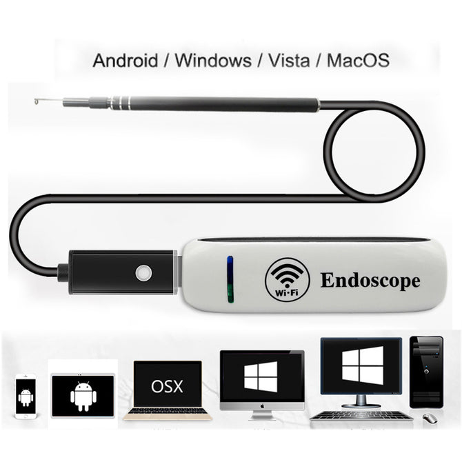 ESAMACT 6-LED 5.5mm USB Intraoral Camera, Waterproof USB Ear Nose Camera, Medical Otoscopio Endoscope Borescope Otoscope