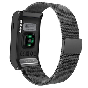 Miimall Milanese Loop Stainless Steel Replacement Bracelet Strap for Vivoactive HR Smart Watch - Black
