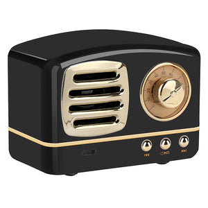 Dosmix HM11 Colorful Vintage Mini Portable Handsfree Wireless Bluetooth V4.0 Speaker with Microphone - Black