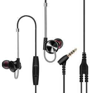 QKZ DM10 CNC HiFi In-Ear Earphones with Microphone - Black