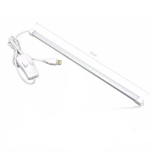 Three-Color Changeable 5V Rigid USB LED Strip Light Bar with ON / OFF Switch for Reading Book, Camping