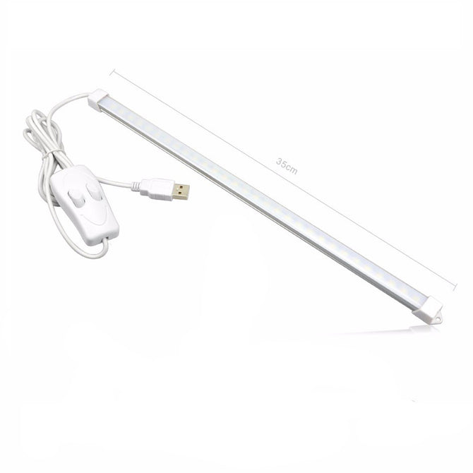 Three-Color Changeable 5V Rigid USB LED Strip Light Bar with ON / OFF Switch for Reading Book, Camping