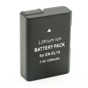 EN-EL14 1200mAh Camera Battery for Nikon - Black