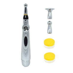 Meridian Energy Electronic Acupuncture Automatic Point Stick Body Massage Pen - Silver