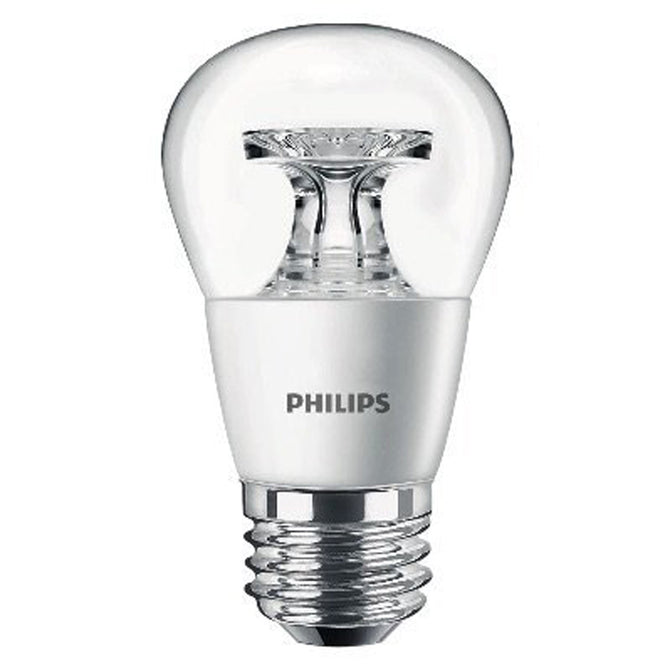 Philips LED Dimmable A15 Soft White Light Bulb with Warm Glow Effect 450-Lumen, 2700-2200K - Crystal Lens