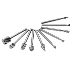 10PCS Dremel Rotary Tool Mini Drill Bit Set Cutting Tools Knife Wood Carving Tools Kit Accessories for Woodworking