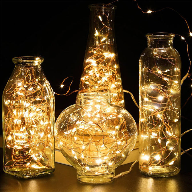 USB Powered 10M 100-LED Copper Wire String Light, Indoor Outdoor Decoration Fairy Lamp Warm White Light
