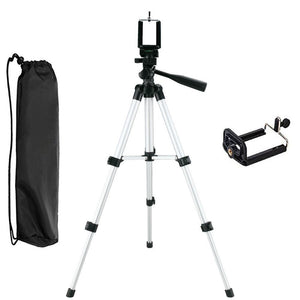 Three-way Head Lightweight Universal Tripod Clip Holder Bracket for Camera, Cell Phones