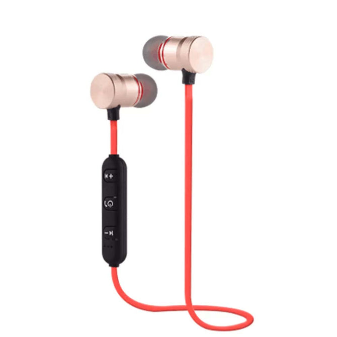 Bluetooth 4.1 Wireless Stereo Earphone Earbuds Sport Headset Headphone with Mic for Cellphone - Red