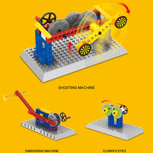 1303 44PCS Small Bricks Mechanical Engineering 3 In 1 Transform Shooting Machine Model Collection Gift Toy