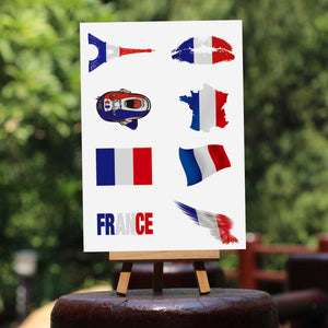 2018 World Cup England USA Australia Russia Brazil France Germany Argentina Flag Tattoo Sticker