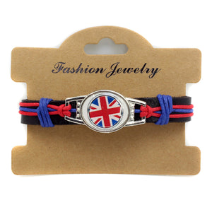 2018 Russia World Cup Retro Leather National Flag Style Bracelet