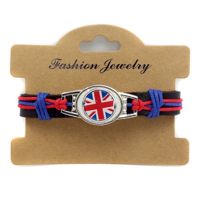 2018 Russia World Cup Retro Leather National Flag Style Bracelet