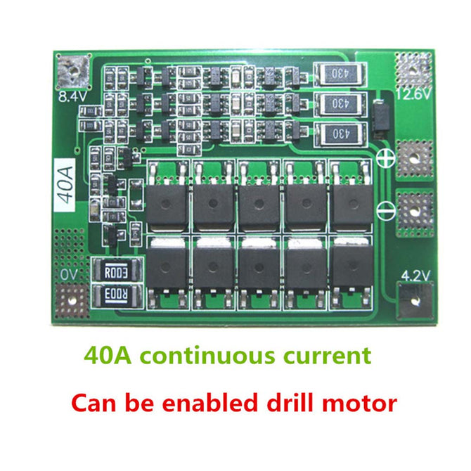 3S 40A Li-ion Lithium Battery Charger Protection Board PCB BMS For Drill Motor 11.1V 12.6V Lipo Cell Module with Balance