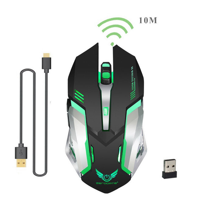 ZERODATE 2.4GHz Wireless Mouse Rechargeable Gaming Optical Mouse 2400DPI Mice for PC Laptop Computer