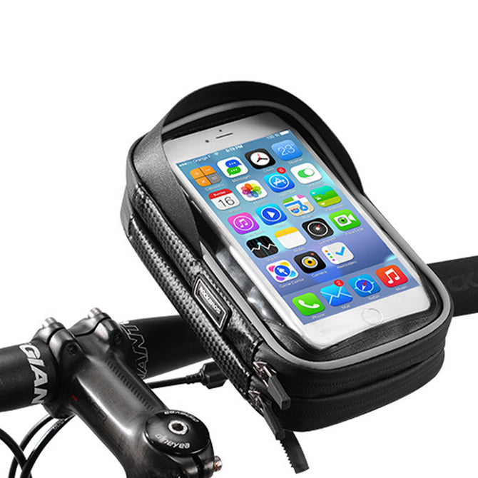 ROCKBROS Bike Bicycle Phone Bag, 6 Inches Rainproof TPU Touch Screen Cell Phone Holder