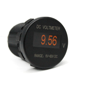 Mini OLED DC 6-60V Voltmeter for Car, Motorcycles, Yachts Modification - Black