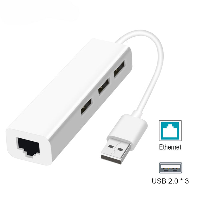 Measy USB 2.0 Ethernet Hub to RJ45 Lan Network Card, 10/100 Mbps Ethernet Adapter for Mac iOS Laptop PC Windows RTL8152