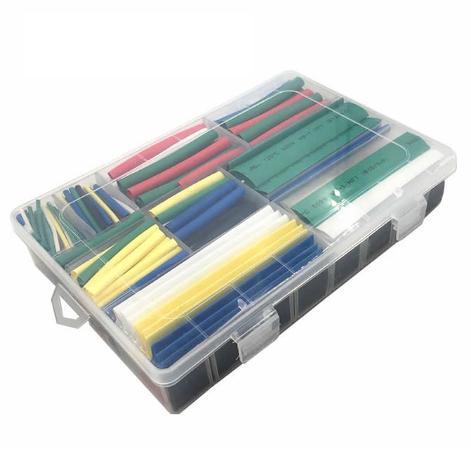 ESAMACT 385pcs 2:1 9 Size 7 Color Polyolefin Shrink Warp Sleeves Heat Shrink Tube Kit