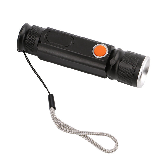 ZHISHUNJIA LED Zooming T6 COB LED Flashlight Waterproof Magnetic Built-in USB Charging Jack for Fishing, Camping, Hunting