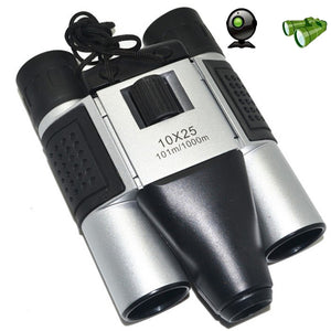 ESAMAC 1.3MP CMOS Sensor 10X 25mm Binocular Digital Camera, 101m/1000m USB Telescope for Tourism, Hunting, Photo Video Recording