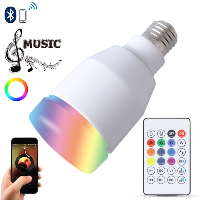 YouOKLight 14W E27 Smart RGBW Bluetooth Speaker Music Bulbs Lighting Lamp Colorful with Remote Control for Party Holiday