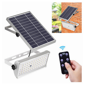 ZHAOYAO 8W 1500lm Solar Light Outdoor Waterproof 65-LED Lighting Lamp With Remote Control - Silver