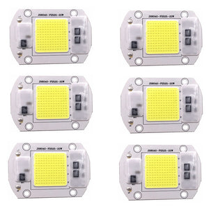 ZHAOYAO 6Pcs 20W 2000lm 144-COB LED Integrated Lamp Beads White Light