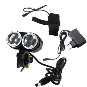 ZHAOYAO 6T CREE XM-L T6 6-LED Bike Frame Light with Aluminum Metal Clip Mount Holder - Black