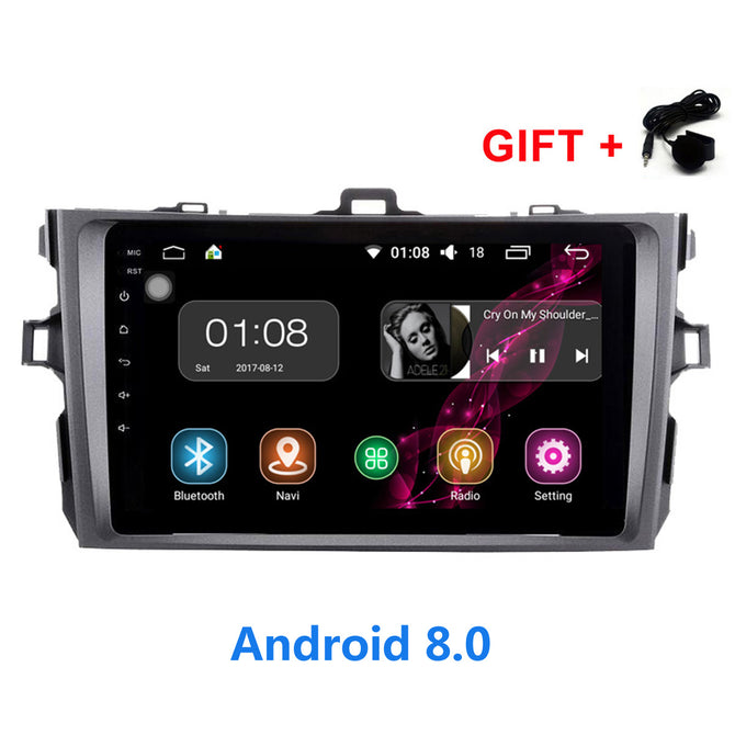 Funrover 8" Wi-Fi HD Full Touch Screen Android 8.0 Car Player w/ Stereo GPS Navigation for 2007--2011 Toyota Corolla