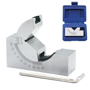 ESAMACT Sine Gauge Adjustable Angle Gauge, High Precision Angle Pad, 0-60 Degree Angle Plate Block