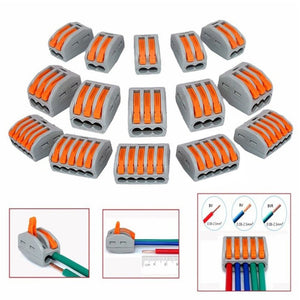 ZHAOYAO 50Pcs Mayitr Terminal Blocks, Flexible Operating Lever Compact Splicing Connector Wires