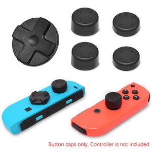 Kitbon Alternative D-Pad Button Caps w/ Thumb Grips for Left Nintendo Switch Joy-Con