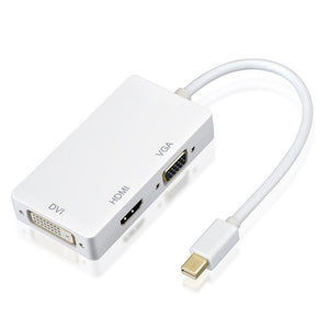 Mini DP to VGA HDMI DVI Displayport Cable Converter Adapter for APPLE Macbook Air Pro Mini - White