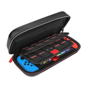 GameWill Deluxe Travel EVA + PU Storage Case for 29 Games & 2 SD Micro Card for Nintendo Switch - Black