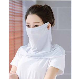 ZHAOYAO Summer Anti-UV Ice Silk Windproof Sun Protection Mask for Men and Women - Light Grey