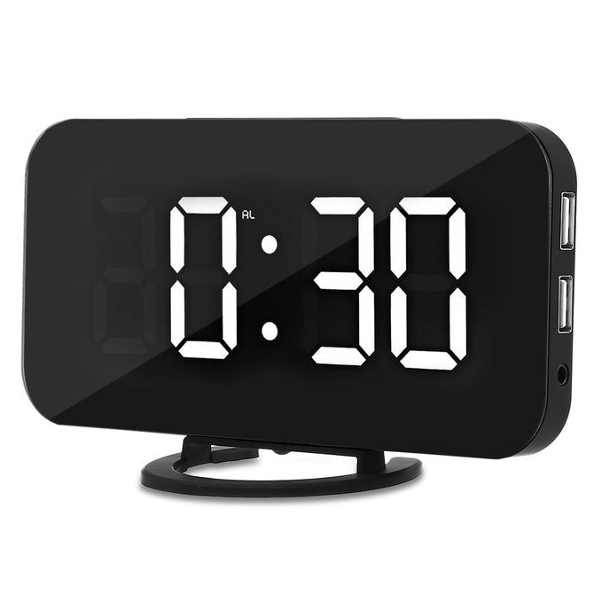 Creative LED Digital Table Alarm Clock - White Light