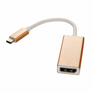 USB 3.1 Type-C to DisplayPort Female Adapter Support 4K output with Aluminium Case for Apple Macbook