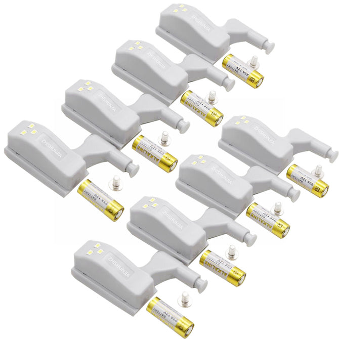 ZHISHUNJIA Cabinet Hinge LED Sensor Light - Warm White 8PCS