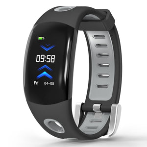 DM11 IP68 Waterproof Color LCD Wristband Heart Rate Monitor Pedometer Smart Watch - Grey