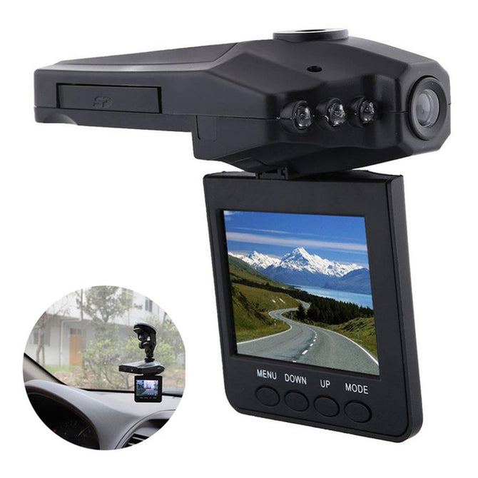 270 Degree Rotatable 2.5 "TFT LCD Screen 6 IR LED Night Vision HD Car DVR Camera Recorder