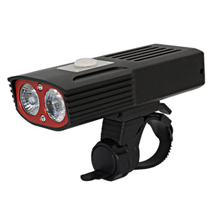ZHAOYAO USB Rechargeable 2 x XM-L T6 LED Bicycle Front Light - Black