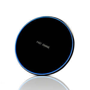 Ultra Thin 10W Wireless Fast Qi Charging Pad Charger for IPHONE X 8, 8 Plus, Samsung S9, Mix 2S, Huawei Mate RS