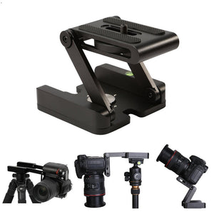 ESAMACT Z Shape Pan Tripod Head, Folding Z Type Tilt Head for Canon Nikon Sony DSLR Camera