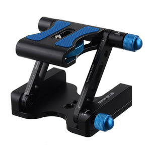 MINIFOCUS Aluminum Alloy Z Flex Tilt Tripod Head, Folding Quick Release Plate Camera Ball Head for Canon Nikon Sony